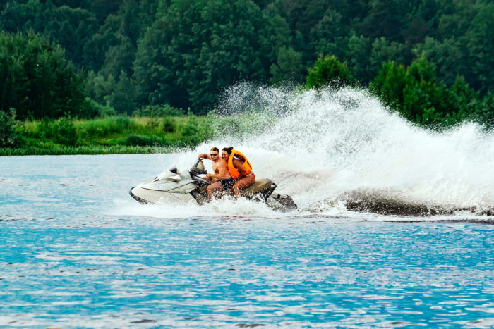 woman on jet ski